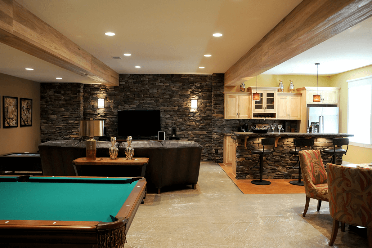 BASEMENT REMODELING- A REAL MAN-CAVE